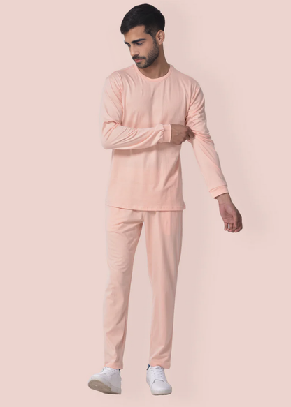 Crew Neck: Full Sleeves - Peach