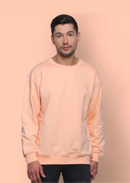 Drop Shoulder Sweatshirt - Peach