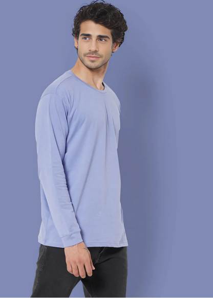 Crew Neck: Full Sleeves - Periwinkle