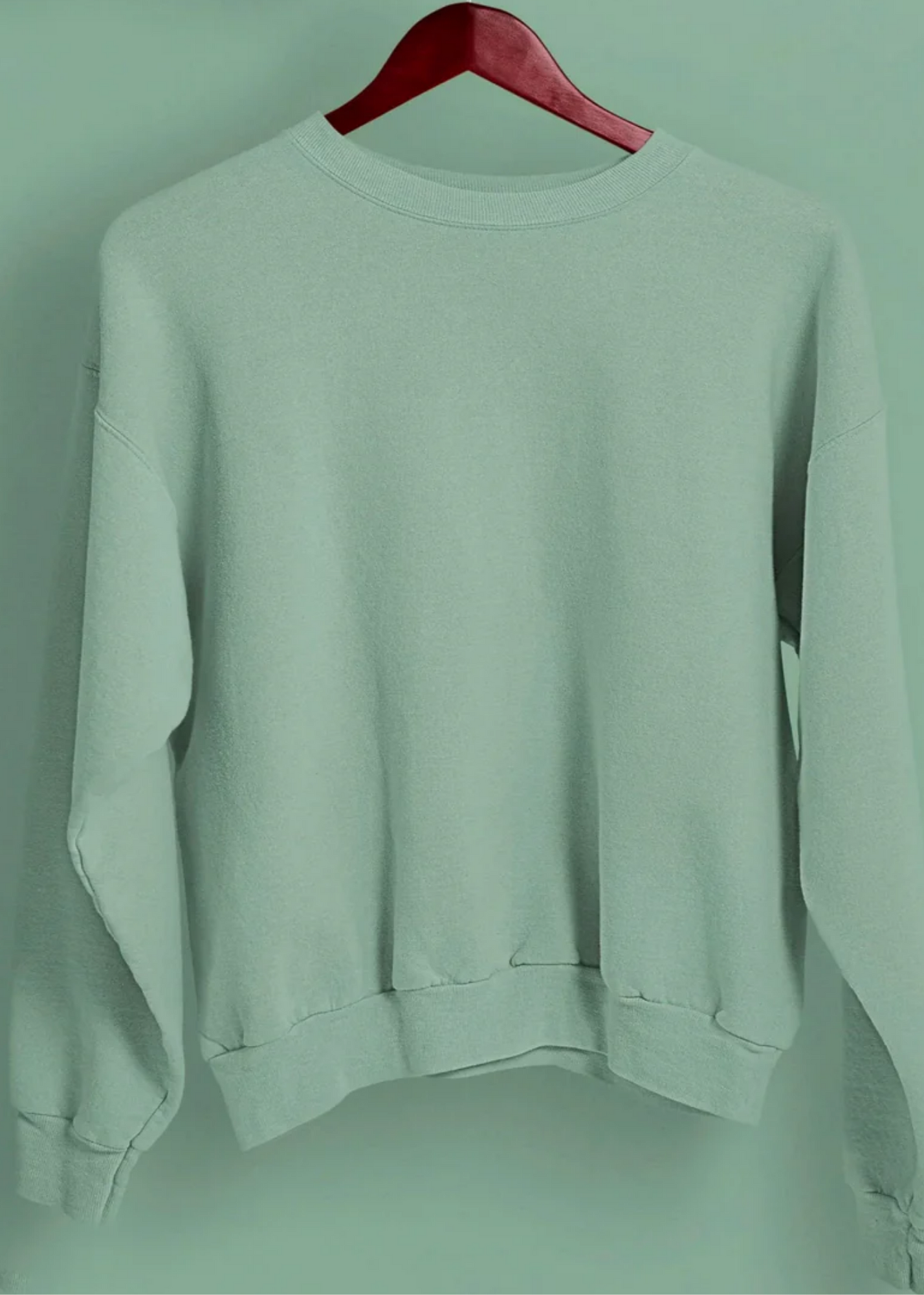 Drop Shoulder Sweatshirt - Tiffany Green