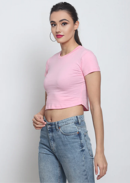 Crop Tops - Solid Pink