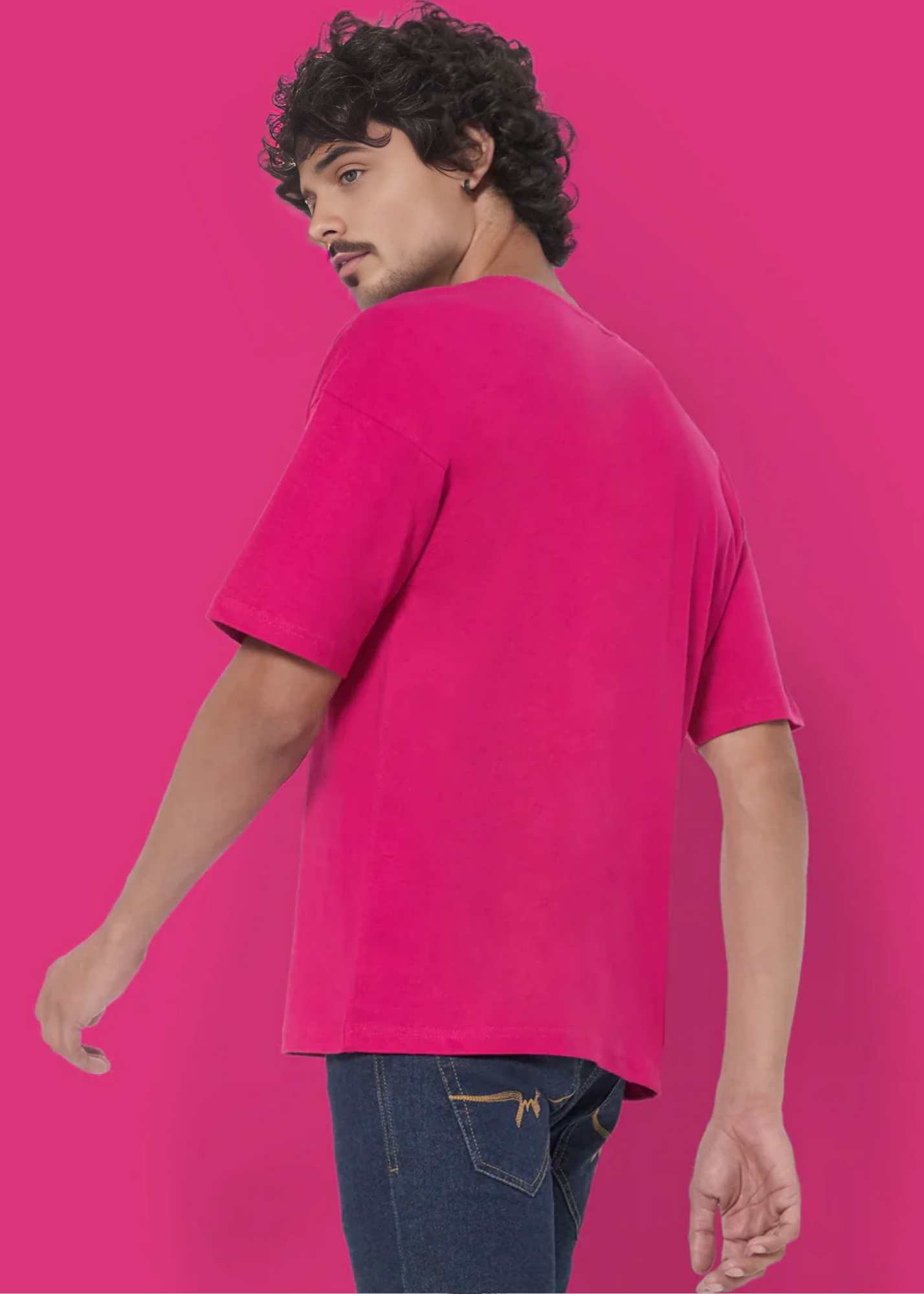 Dropshoulder Crewneck - Fuchsia