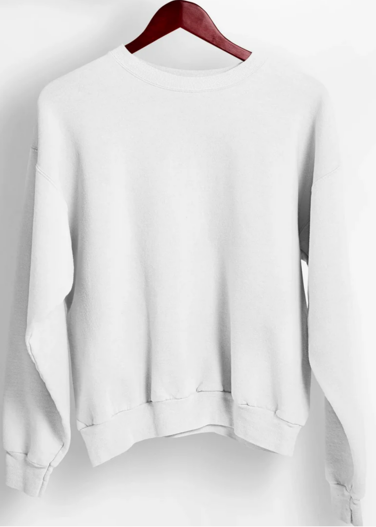 Drop Shoulder Sweatshirt - White