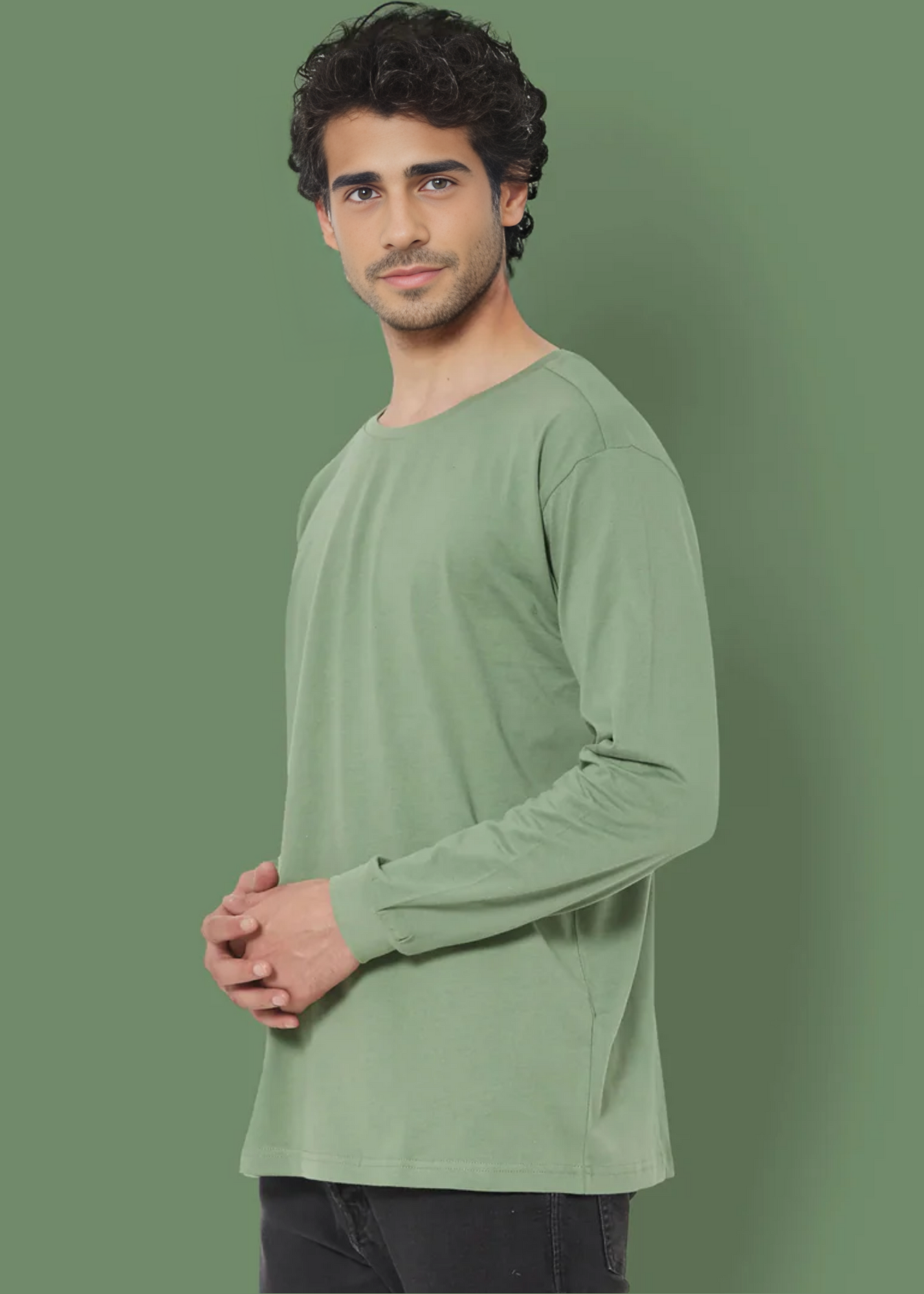 Crewneck Full Sleeves - Sage Green