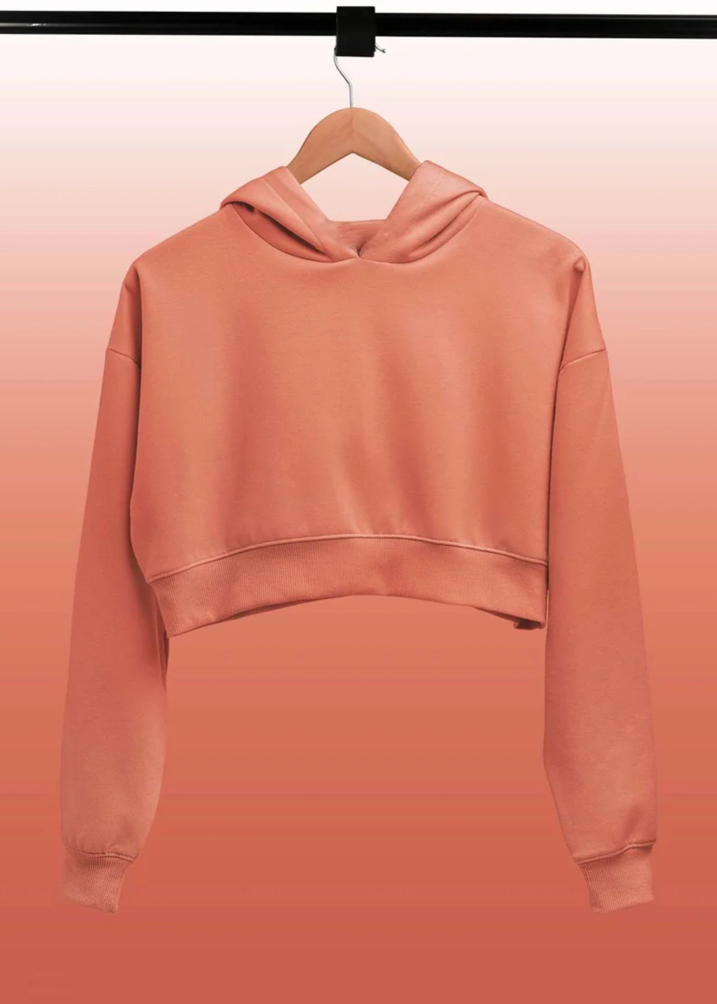 Croptop Hoodie - Peach