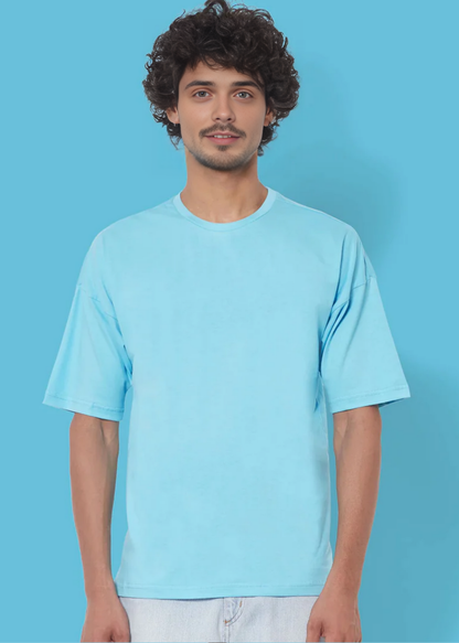 Dropshoulder Crewneck - Aqua Blue