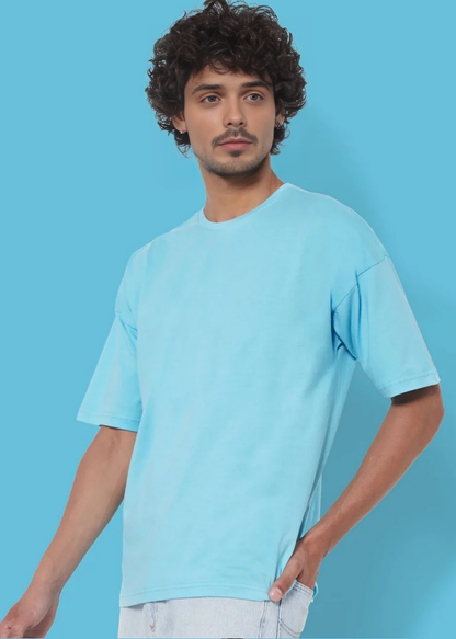 Dropshoulder Crewneck - Aqua Blue