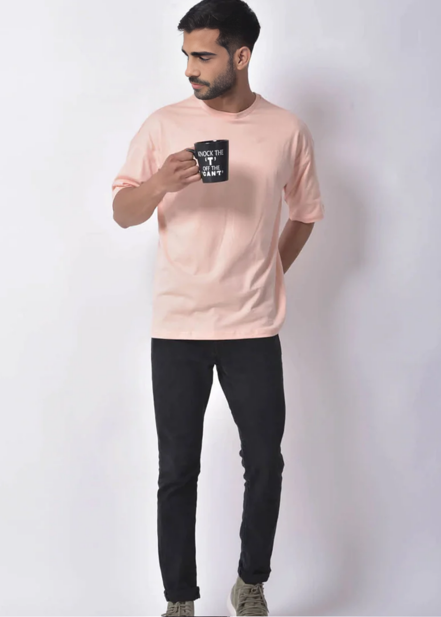 Dropshoulder Crewneck - Peach