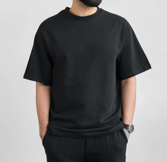 Drop Shoulders Tee - Black